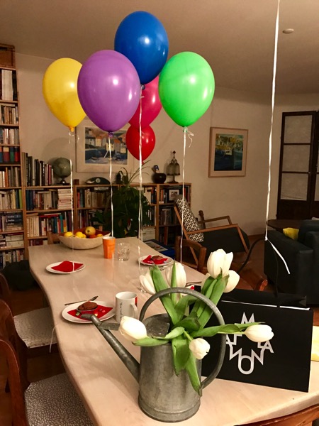 Balloons and flowers