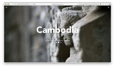 Screenshot of the homepage