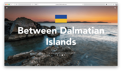 Screenshot of homepage