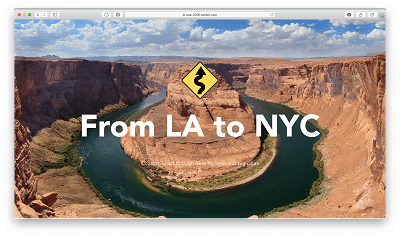 Screenshot of homepage